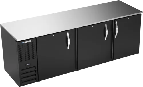 Beverage Air Beverage Air BB94HC-1-B Black 3 Solid Door Refrigerated Back Bar Storage Cabinet