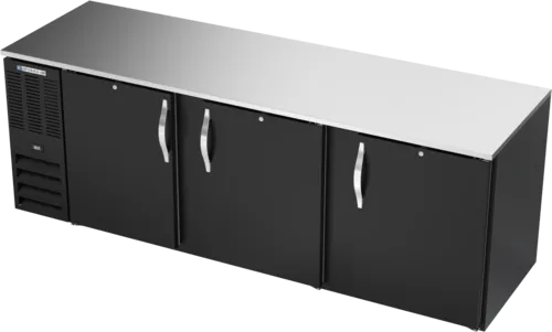Beverage Air Beverage Air BB94HC-1-F-B Black 3 Solid Door Refrigerated Back Bar Storage Cabinet
