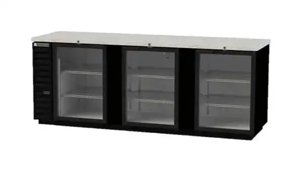 Beverage Air BB94HC-1-FG-S Silver 3 Glass Door Refrigerated Back Bar Storage Cabinet, 115 Volts