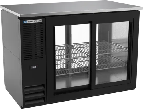 Beverage Air Beverage Air BBN48HC-GS-PT-B Refrigerated Pass-Thru Back Bar Refrigerator