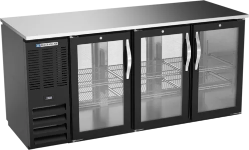 Beverage Air Beverage Air BBN72HC-GS-PT-B Refrigerated Back Bar Pass-Thru Storage Cabinet