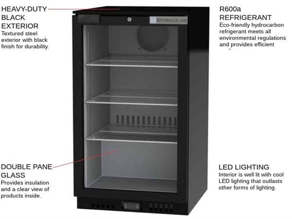 beverage air reach in cooler