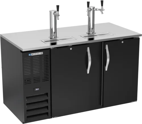 Beverage Air Beverage Air DD58HC-1-B 3 Taps 1/2 Barrel Draft Beer Cooler - Black, 3 Kegs Capacity