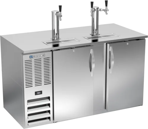 Beverage Air Beverage Air DD58HC-1-S 3 Taps 1/2 Barrel Draft Beer Cooler - Stainless Steel, 3 Kegs Capacity