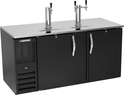 Beverage Air Beverage Air DD68HC-1-B 3 Taps 1/2 Barrel Draft Beer Cooler - Black, 3 Kegs Capacity