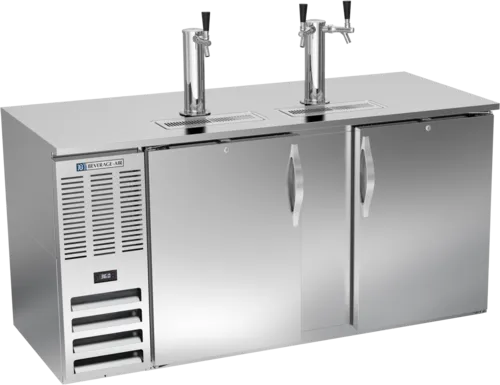 Beverage Air Beverage Air DD68HC-1-S 3 Taps 1/2 Barrel Draft Beer Cooler - Stainless Steel, 3 Kegs Capacity