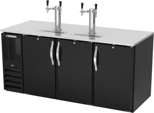 Beverage Air Beverage Air DD72HC-1-B 4 Taps 1/2 Barrel Draft Beer Cooler - Black, 3 Kegs Capacity