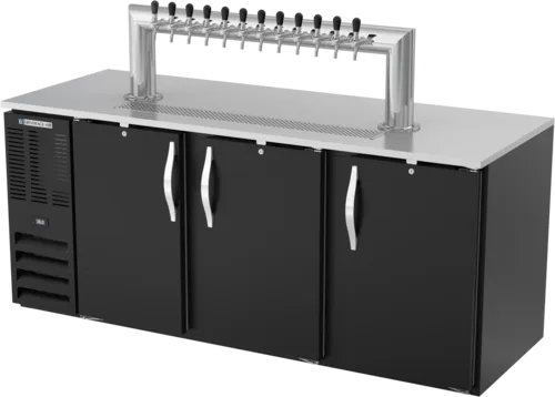 Beverage Air Beverage Air DD78HC-1-B-12T 12 Taps 1/2 Barrel Draft Beer Cooler - Black, 4 Kegs Capacity