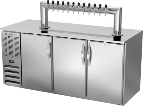 Beverage Air Beverage Air DD78HC-1-S-12T 4 Taps 1/2 Barrel Draft Beer Cooler - Stainless Steel, 4 Kegs Capacity