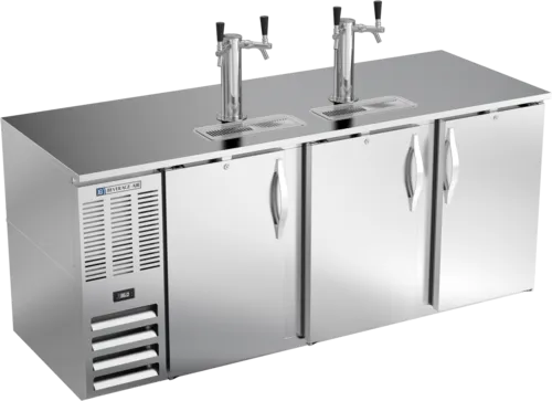 Beverage Air Beverage Air DD78HC-1-S 4 Taps 1/2 Barrel Draft Beer Cooler - Stainless Steel, 4 Kegs Capacity