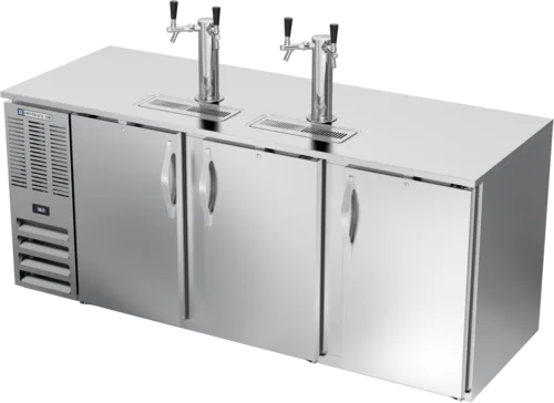 Beverage Air Beverage Air DD78HC-1-S 4 Taps 1/2 Barrel Draft Beer Cooler - Stainless Steel, 4 Kegs Capacity
