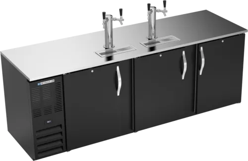Beverage Air Beverage Air DD94HC-1-B 4 Taps 1/2 Barrel Draft Beer Cooler - Black, 5 Kegs Capacity
