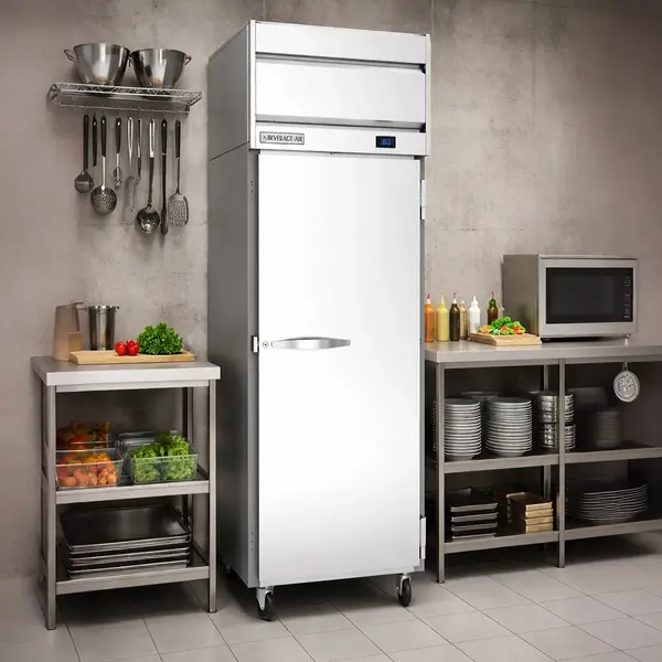 Beverage Air Beverage Air HR1HC-1S 26'' 17.02 cu. ft. Top Mounted 1 Section Solid Door Reach-In Refrigerator