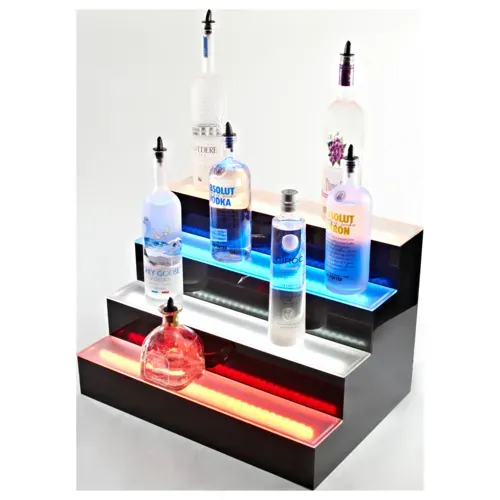 Beverage Air LBD4-60L Lighted Liquor Bottle Display, Countertop, 4-Tier with LED Lighting, 60 Bottle Capacity - 60"W x 18"D x 16"H