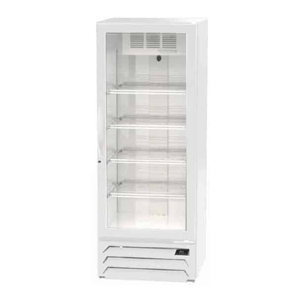 Beverage Air MMR12HC-1-W 24.13'' White 1 Section Swing Refrigerated Glass Door Merchandiser Beverage Air MMR12HC-1-W 24.13'' White 1 Section Swing Refrigerated Glass Door Merchandiser