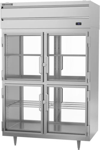 Beverage Air PRD2HC-1BHG 52.13'' 48.0 cu. ft. 2 Section Glass Half Door Pass-Thru Refrigerator