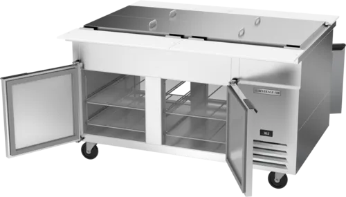 Beverage Air Beverage Air SPE60HC-32M-PT Dual Side Mega Top Refrigerated Counter