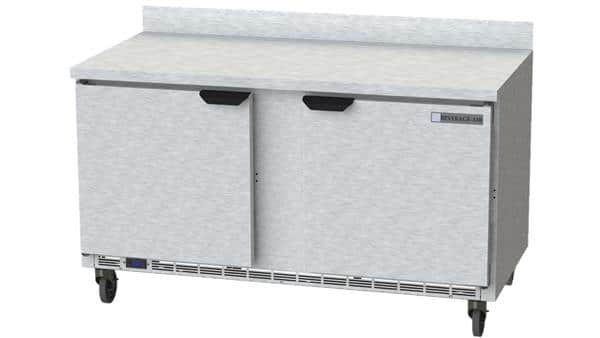 Beverage Air WTF60AHC 60'' 2 Door Counter Height Worktop Freezer with Side / Rear Breathing Compressor - 13.3 cu. ft. Beverage Air WTF60AHC 60'' 2 Door Counter Height Worktop Freezer with Side / Rear Breathing Compressor - 13.3 cu. ft.
