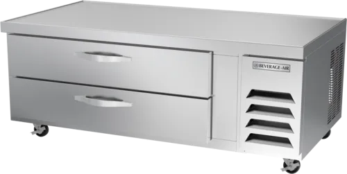 Beverage Air WTFCS60HC 60" 2 Drawer Freezer Base, Stainless Steel and Aluminum with Marine Edge Top - 115 Volts