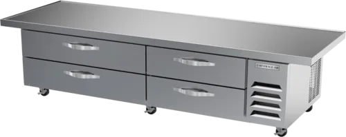 Beverage Air WTRCS84HC-96 96" 4 Drawer Refrigerated Chef Base with Marine Edge Top - 115 Volts