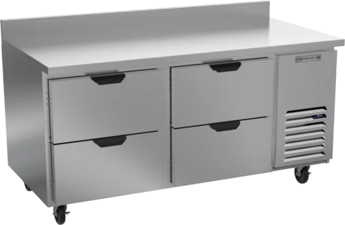 Beverage Air WTRD67AHC-4 67'' 4 Drawer Counter Height Worktop Refrigerator with Side / Rear Breathing Compressor - 18.97 cu. ft.