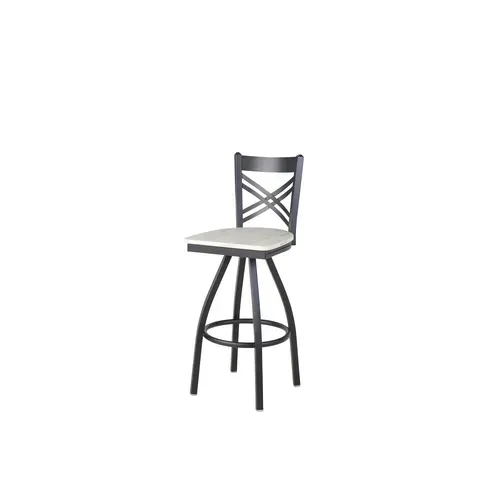 BFM 2130SAWR-SB Akrin Swivel Barstool  cross back
