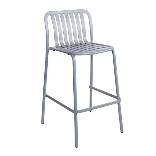 BFM PHKWBS-SG Key West Stacking Bar Stool  vertical slat design