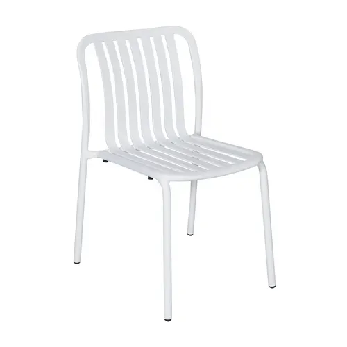 BFM PHKWSC-WH Key West Stacking Side Chair  vertical slat design