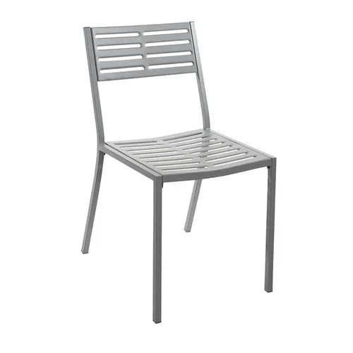 BFM SU2810CSG Daytona Stacking Side Chair  stamped steel slotted back and seat