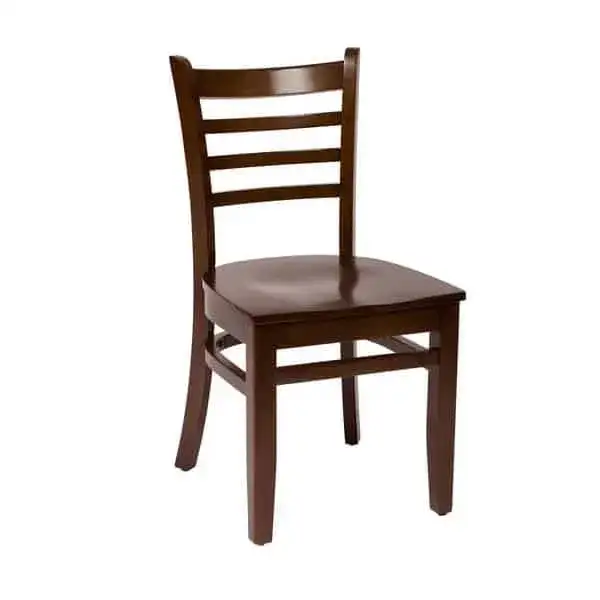 BFM ZWC101DW W Berkeley Side Chair,  ladder back,  wood seat