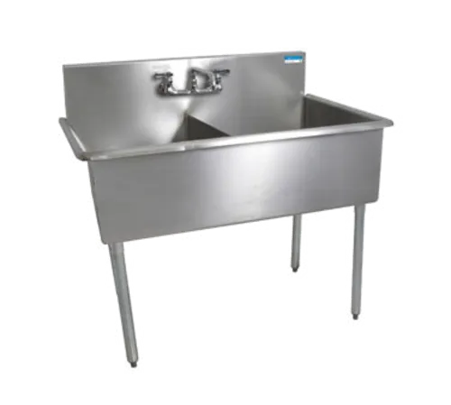 BK Resources BK Resources BK8BS-2-24-12 Commercial Sink, (2) Two Compartment, Construction with and - 510" W