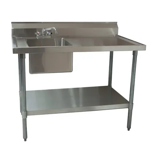 BK Resources BK Resources BKMPT-3060S-L-P-G Work Table with Prep Sink