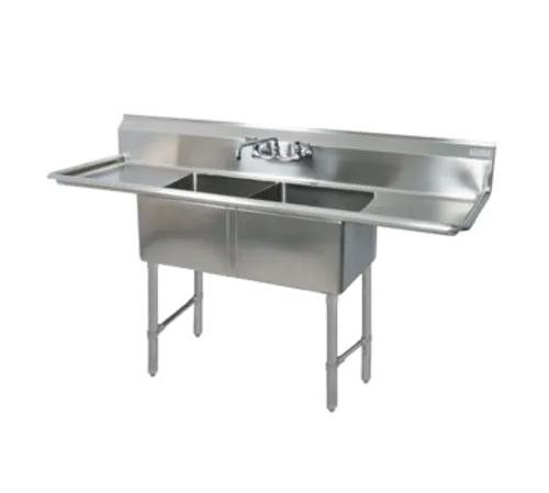 BK Resources BK Resources BKS-2-18-12-18T Commercial Sink, (2) Two Compartment, Construction with and - 720" W