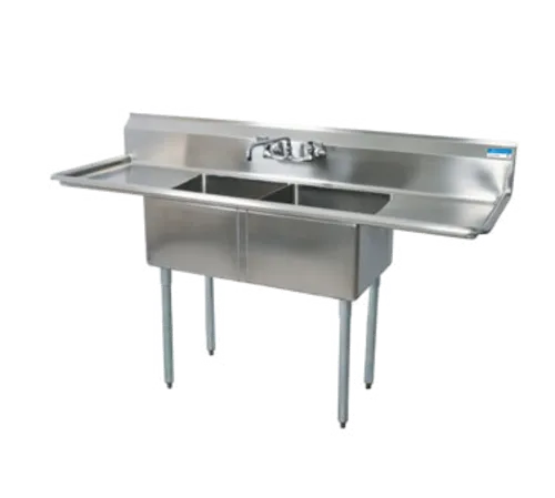 BK Resources BK Resources BKS-2-20-12-18T Commercial Sink, (2) Two Compartment, Construction with and - 760" W