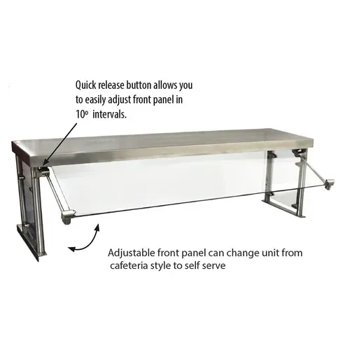 BK Resources BK Resources SG-MUS-4 Multi-Use Adjustable Sneeze Guard with Shelf