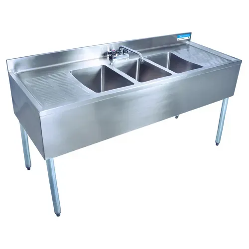 BK Resources BK Resources UB4-18-360TS Underbar Sink Unit, Compartment, , with and / - 600"W x 18.25"D