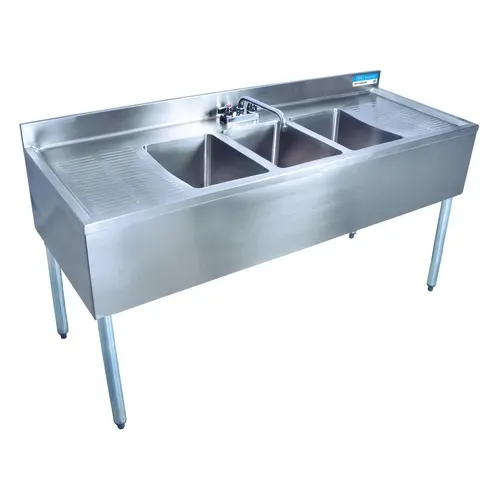 BK Resources BK Resources UB4-18-372TS Underbar Sink Unit, Compartment, , with and / - 720"W x 18.25"D