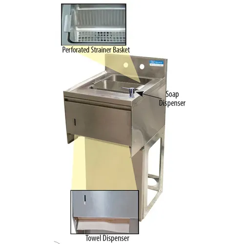 BK Resources BK Resources UBB-18-1012HST-12-PG Underbar Sink Unit, Compartment, , with and / - 00"W x 00"D