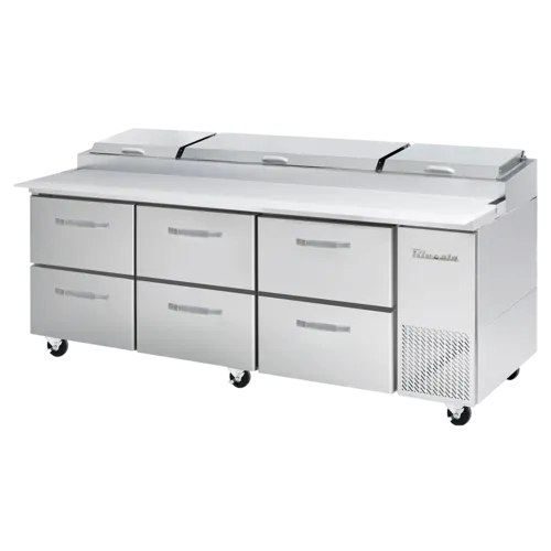 Blue Air Blue Air BAPP93-D6-HC 93.25'' 6 Drawer Counter Height Refrigerated Pizza Prep Table