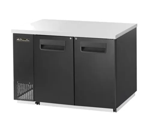 Blue Air BBB59-2S-HC Silver 2 Solid Door Refrigerated Back Bar Storage Cabinet, 115 Volts