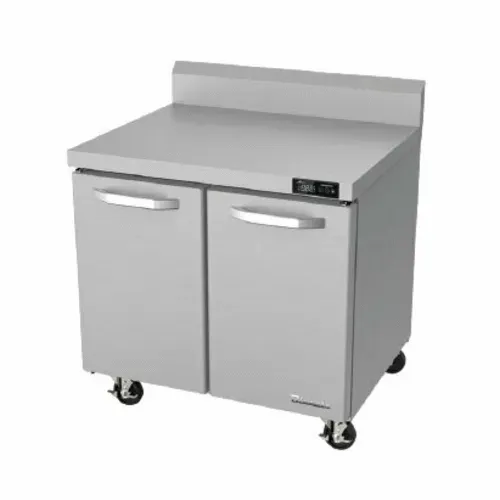 Blue Air BLUF36-WT-HC 36'' 2 Door Counter Height Worktop Freezer with Side / Rear Breathing Compressor - 9.2 cu. ft.