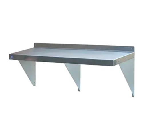 Blue Air WS1296 NSF Type 430 Stainless Steel Wall-Mounted Shelf - 96"W x 12"D