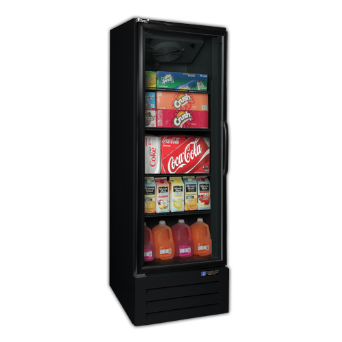 Master-Bilt BMG-23-HGP 27'' Black 1 Section Swing Refrigerated Glass Door Merchandiser Master-Bilt BMG-23-HGP 27'' Black 1 Section Swing Refrigerated Glass Door Merchandiser