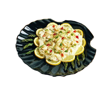 Bon Chef 5075BLKSPKLD Serving Shell