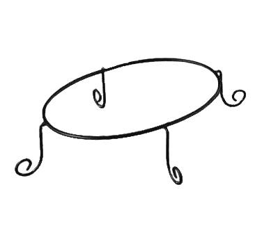 Bon Chef 7008PLATINUMGRA Low Display Stand