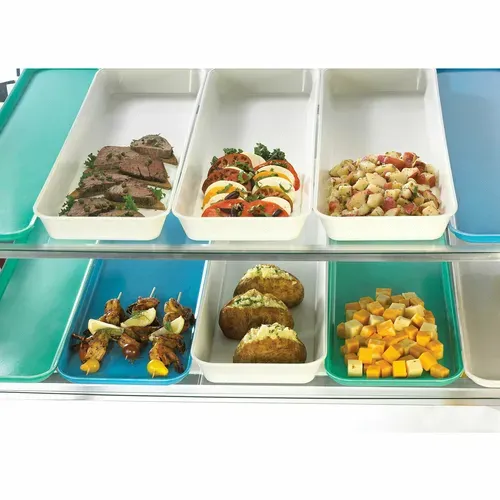 Cambro Cambro 8302MT148 White Fiberglass Rectangular Market Display Tray - 8-7/16" x 30" x 2"