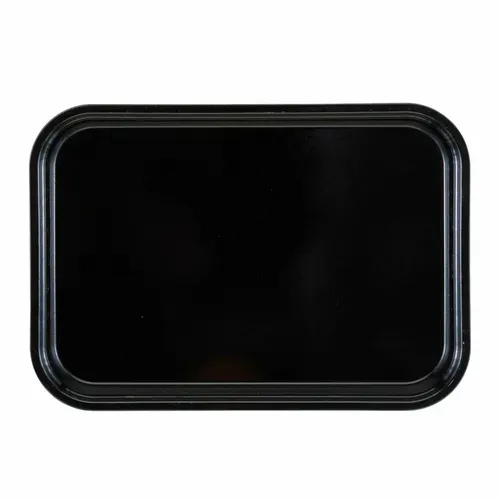 Cambro Cambro 913MT110 Black Fiberglass Rectangular Market Display Tray - 8-7/8" x 12-3/4" x 1"