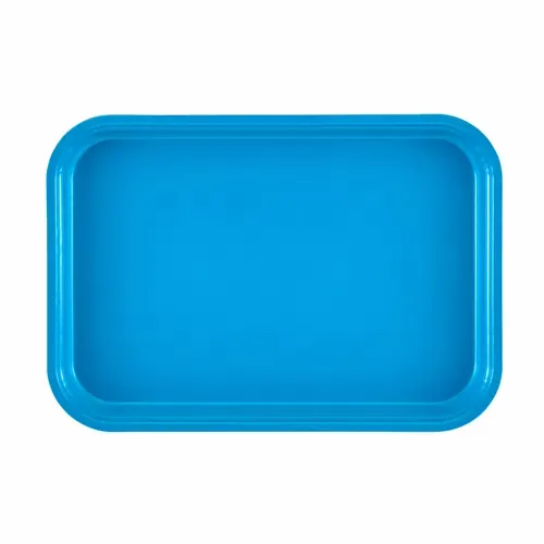 Cambro Cambro 913MT142 Blue Fiberglass Rectangular Market Display Tray - 8-7/8" x 12-3/4" x 1"