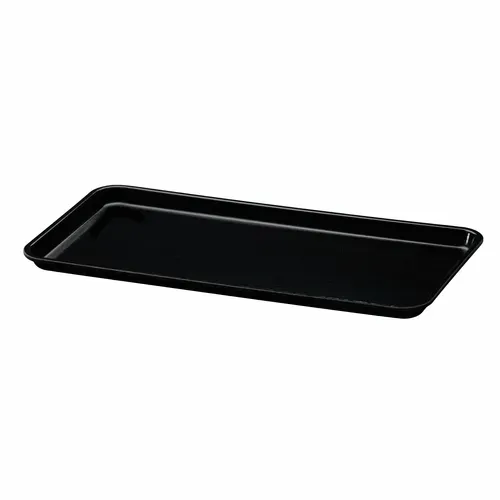 Cambro Cambro 918MT110 Black Fiberglass Rectangular Market Display Tray - 8-11/16" x 18" x 13/16"