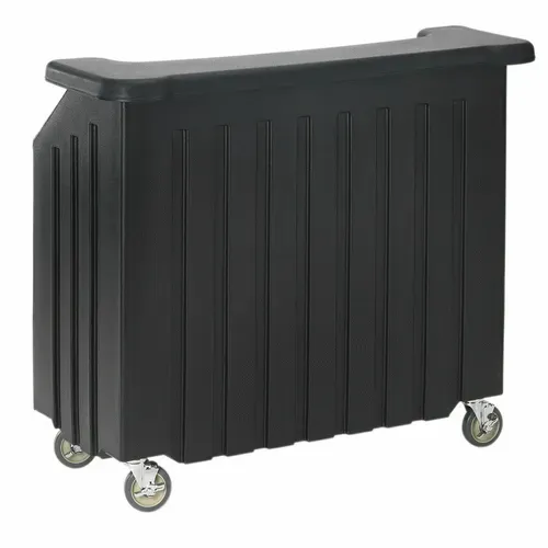 Cambro Cambro BAR540110 Cambar 80 lb. Ice Sink Black 5-Bottle Speed Rail Portable Bar